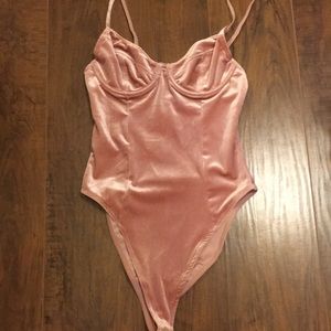 Velvet body suit